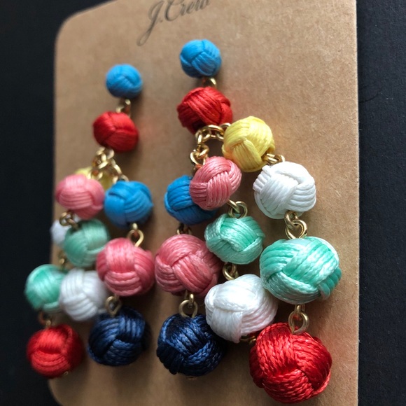 NWT J. Crew knot chandelier earrings - Picture 2 of 6